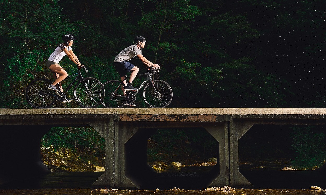 two people biking in Bentonville